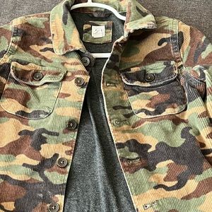 Gap camouflage, corduroyed flannel jacket shirt